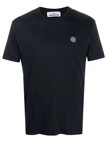 Men's Waffen Logo Patch Short Sleeve T-Shirt Navy - STONE ISLAND - BALAAN 1