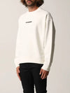 Men's Plus Logo Cotton Sweatshirt White - JIL SANDER - BALAAN 5