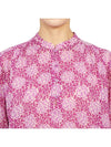 Women's Half Button Rami Cotton Blouse Pink - VANESSA BRUNO - BALAAN 7