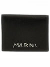 Embroidered Logo Card Wallet Black - MARNI - BALAAN 2