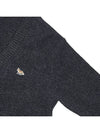 Baby Fox Patch Boxy Cardigan Dark Grey Melange - MAISON KITSUNE - BALAAN 5