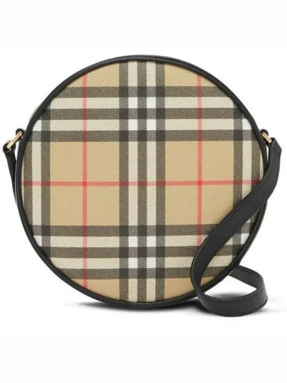 Lewis Check Pattern Round Cross Bag Beige - BURBERRY - BALAAN 2