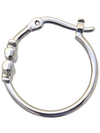 Eleanor Small Hoop Earrings Silver - TORY BURCH - BALAAN 4