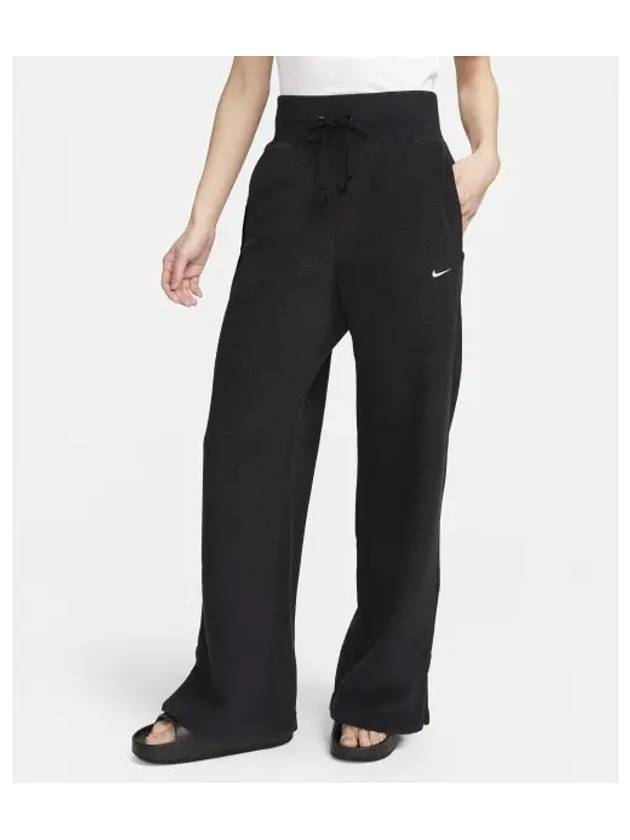 Sportswear Phoenix Plush High Waist Wide Leg Cosy Fleece Track Pants Black - NIKE - BALAAN 2