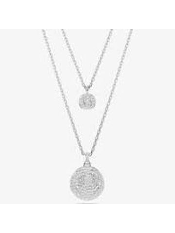 Meteora Rhodium Layered Necklace Silver - SWAROVSKI - BALAAN 1