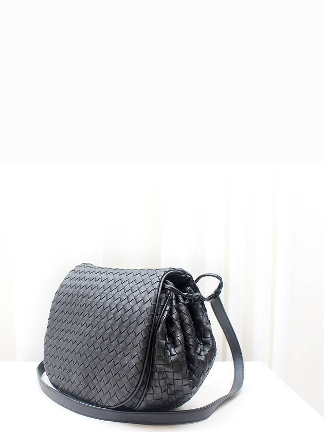 Intrecciato Nappa Flap Cross Bag Black 522886 - BOTTEGA VENETA - BALAAN 3