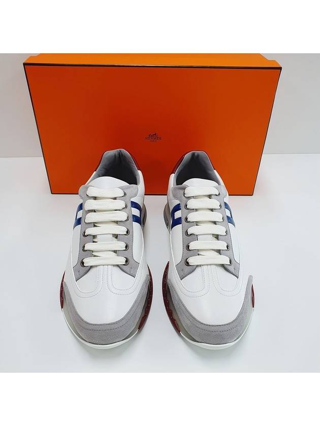 Men's Rare Item Trail Low Low Top Sneakers White - HERMES - BALAAN 4