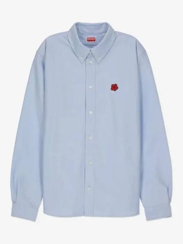 Boke Flower Long Sleeve Shirt Blue - KENZO - BALAAN 2