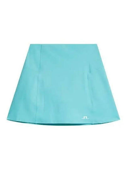 Kayla Logo Print Skirt Blue Curacao - J.LINDEBERG - BALAAN 2