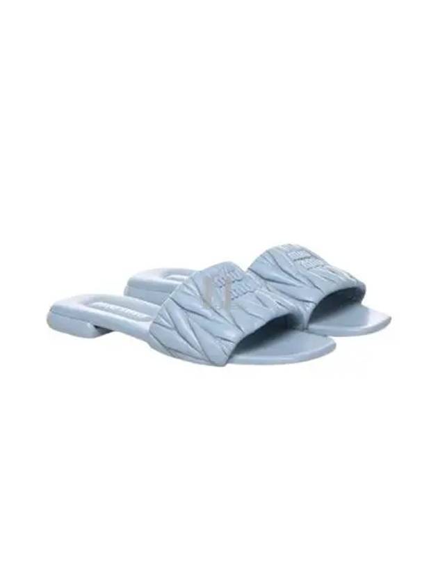 Materasse Nappa Leather Slippers Sky Blue - MIU MIU - BALAAN 2