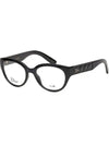 Glasses frame CD3264 EDU black round horn rim women s fashion - DIOR - BALAAN 7