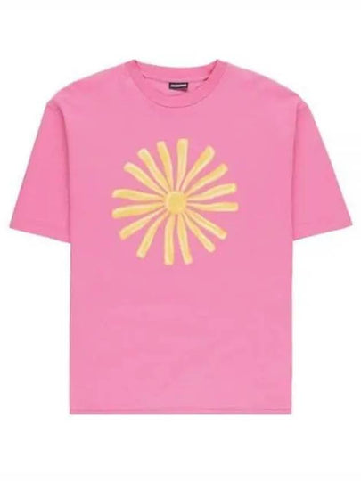 Men's Le Soleil Cotton Short Sleeve T-Shirt Pink - JACQUEMUS - BALAAN 2