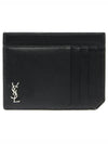 Monogram Logo Card Wallet Black - SAINT LAURENT - BALAAN 2