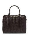 Intrecciato Leather Brief Case Brown - BOTTEGA VENETA - BALAAN 2