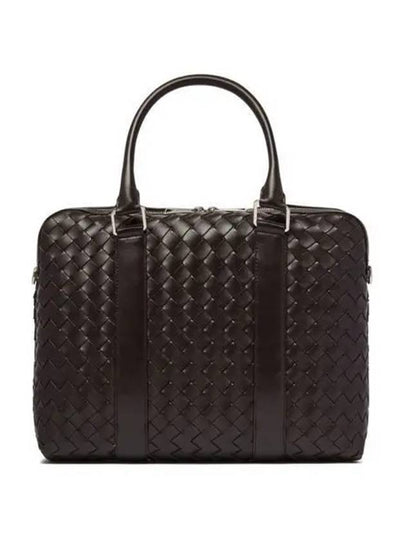 Intrecciato Leather Brief Case Brown - BOTTEGA VENETA - BALAAN 2