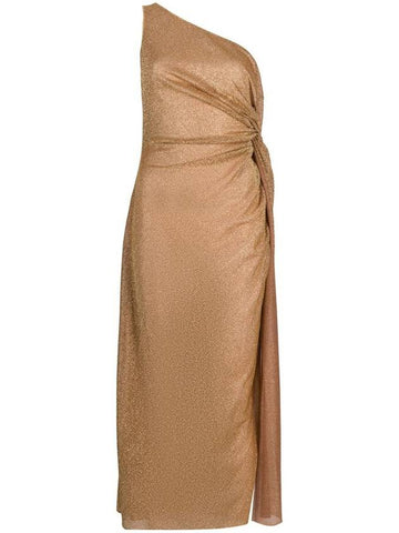 Oséree Metallic Midi Dress Embellished With Knots - OSEREE - BALAAN 1