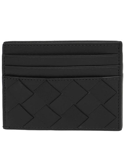 Intrecciato Leather Card Wallet Black - BOTTEGA VENETA - BALAAN 2