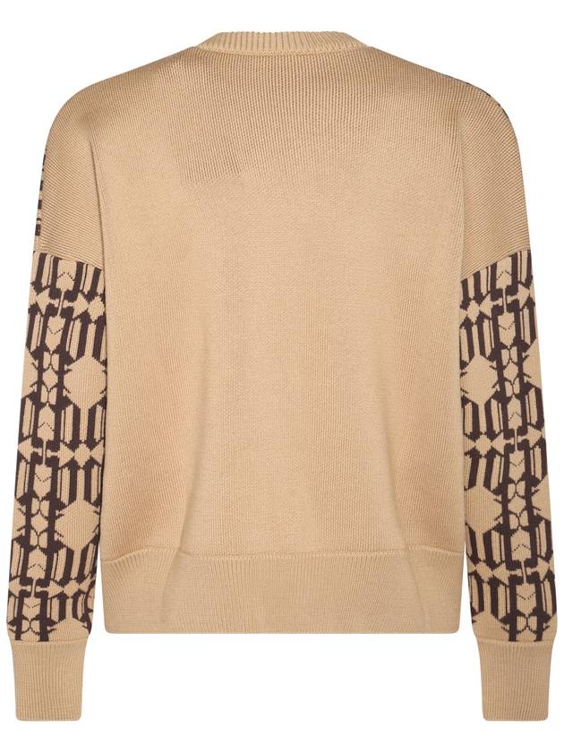 23 fw Beige Brown COTTONWOOL Blend Jumper PMHE053E23KNI0016160 B0480469385 - PALM ANGELS - BALAAN 1