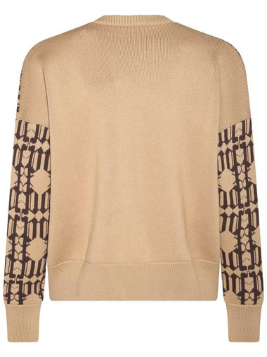 23 fw Beige Brown COTTONWOOL Blend Jumper PMHE053E23KNI0016160 B0480469385 - PALM ANGELS - BALAAN 1