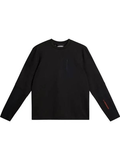 Alonso Crew Neck Long Sleeve T-Shirt Black - J.LINDEBERG - BALAAN 2