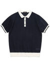 Punching collar men s short sleeve knit NAVY - 20THHOLE - BALAAN 1