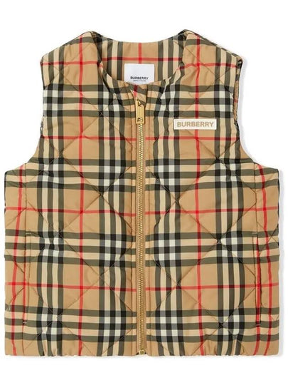 Kids Logo Vintage Check Quilted Vest 8053908 - BURBERRY - BALAAN 2