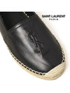 Leather Espadrilles Black - SAINT LAURENT - BALAAN 6