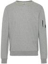 Lens Wappen Crew Neck Sweatshirt Gray - CP COMPANY - BALAAN.