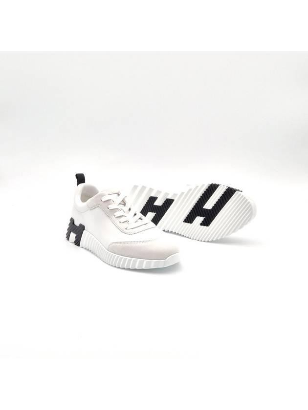 Bouncing Leather Low Top Sneakers Blanc - HERMES - BALAAN 2