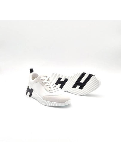 Bouncing Leather Low Top Sneakers Blanc - HERMES - BALAAN 2