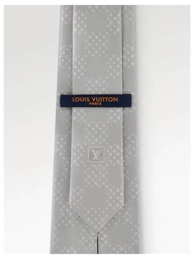 Men's Monogram Damier Tie Grey - LOUIS VUITTON - BALAAN 4