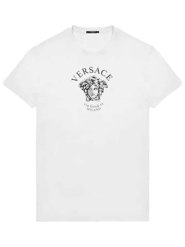 Medusa Logo Short Sleeve T Shirt White A88659 A228806 - VERSACE - BALAAN 1