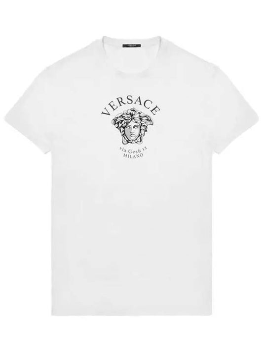 Medusa Logo Short Sleeve T Shirt White A88659 A228806 - VERSACE - BALAAN 1