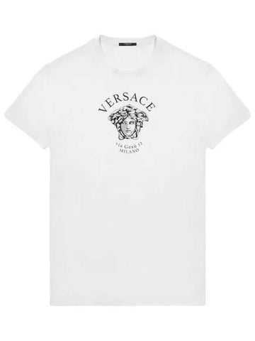 Medusa Logo Short Sleeve T Shirt White A88659 A228806 - VERSACE - BALAAN 1