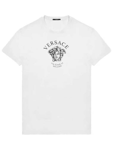 Medusa Logo Short Sleeve T Shirt White A88659 A228806 - VERSACE - BALAAN 1