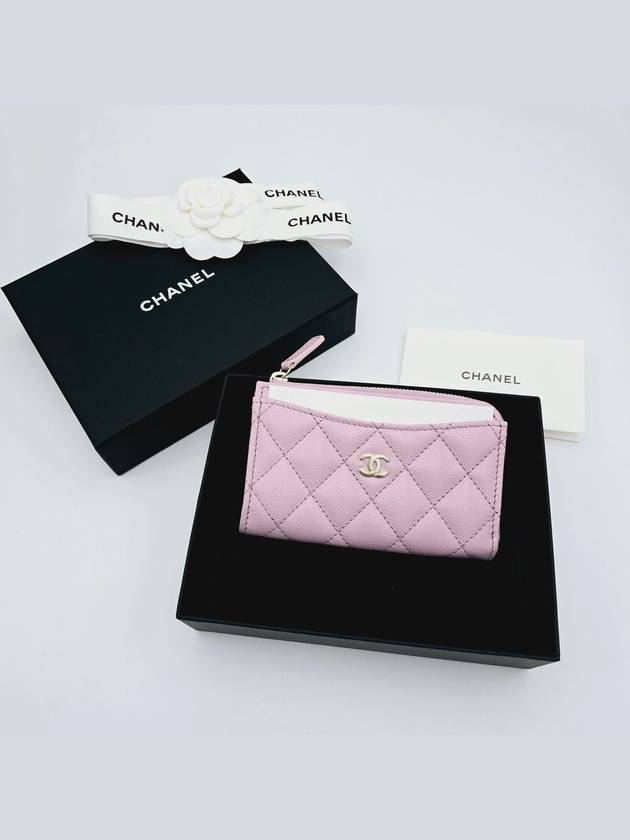 Classic zipper card wallet card holder CC logo gold AP3179 - CHANEL - BALAAN 2