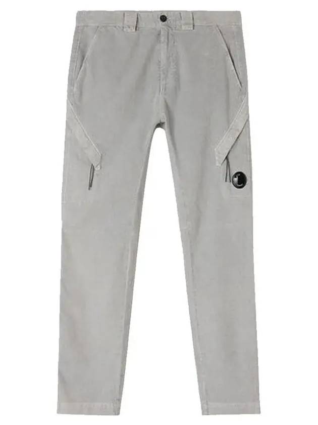 Men's Lens Wappen Corduroy Straight Pants Grey - CP COMPANY - BALAAN 2