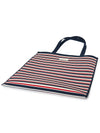 Jacquard Stripe Flat Tote Bag Navy - MARNI - BALAAN 5