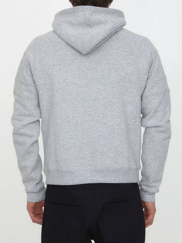 Fleece Hood Gray - SAINT LAURENT - BALAAN 5