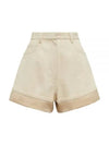 23 GFP485 S222 12CD F0F4Q Cotton Denim Shorts - PRADA - BALAAN 2