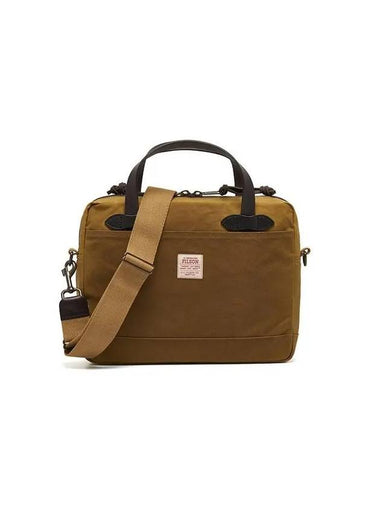 20263587 Dark Tan TIN CLOTH COMPACT briefcase - FILSON - BALAAN 1