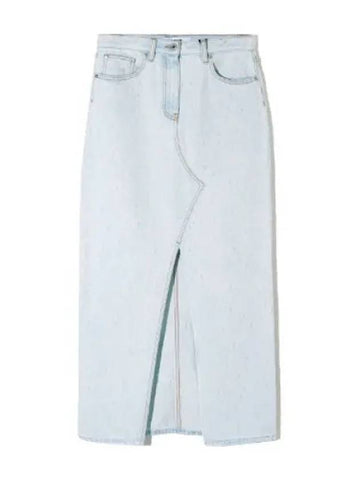 light denim midi skirt women - MSGM - BALAAN 1