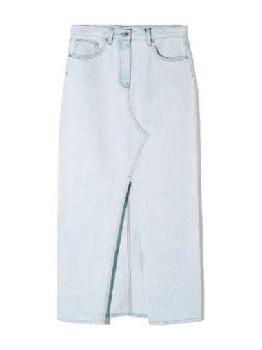 light denim midi skirt women - MSGM - BALAAN 1