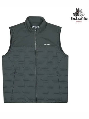 Men s Tube Down Mix Woven Vest 1004GXVP GREY - BLACK&WHITE - BALAAN 1