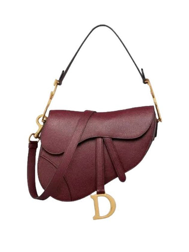 Saddle Grained Calfskin Shoulder Bag Red - DIOR - BALAAN 1