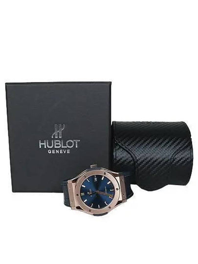 5OX QN 7180 LR 18K Pink Gold Classic Fusion Alligator 45MM Men s Watch - HUBLOT - BALAAN 2