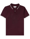 Men's Embroidered Logo PK Shirt Bordeaux - MAISON MARGIELA - BALAAN.