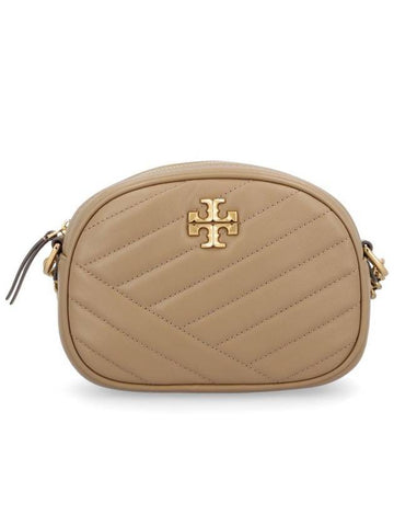 Kira Chevron Camera Cross Bag Taupe - TORY BURCH - BALAAN 1