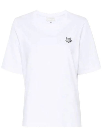 Bold Fox Head Patch Short Sleeve T-Shirt White - MAISON KITSUNE - BALAAN 2