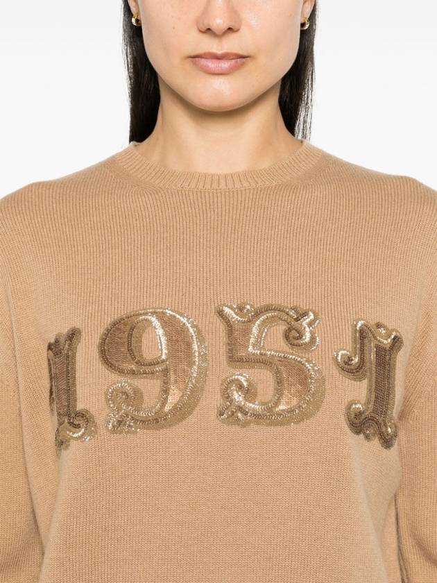 Plata crew neck knit top beige - MAX MARA - BALAAN 6